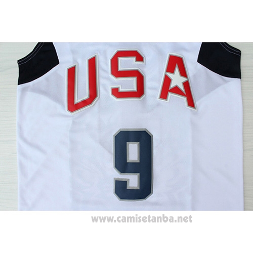 Camiseta USA 2008 Wade #9 Blanco